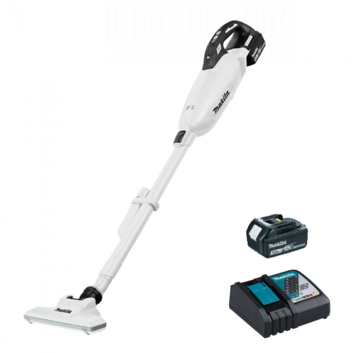 Makita DCL284FRFW 18V 充電膠囊式吸塵機套裝 (白色)